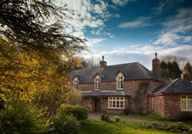 Lowood from the front entrance, gardens